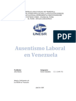 AUSENTISMO LABORAL EN VENEZUELA