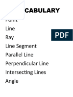 Basic Geometry Vocabulary Terms Explained