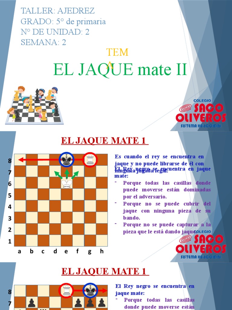 Jaque Mate en Ajedrez para 5° Grado | PDF | Juegos de estrategia ...