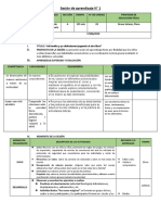 Sesión de Aprendizaje #1 Primero de Primaria Aprendo en Casa