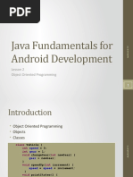 Java Fundamentals For Android Development: Lesson 2 Object Oriented Programming