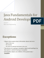 Java Fundamentals For Android Development: Lesson 3 More Java Programming