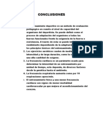 Entrenamiento deportivo: conclusiones sobre métodos de evaluación y parámetros fisiológicos