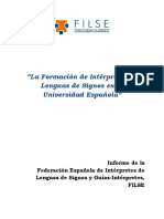 Informe - Filse-Universidades Españolas