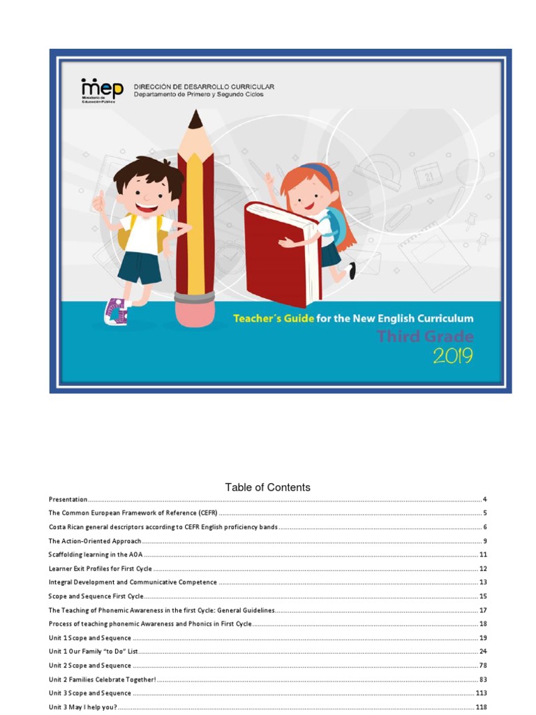 Teacher's Guide for Third Grade English | PDF | Learning | Educational ...