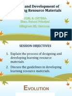 Design and Development of Learning Resource Materials: Excerpted From The Lecture Of: Lilibeth F. Taa, PH.D