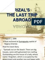 Rizal'S The Last Trip Abroad