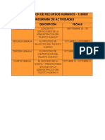 Cronograma de Actividades - Técnicas para La Digitación de Textos-Anuncio