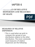 Measures of Relative Dispersion and Measures of Shape