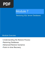 Restoring SQL Server Databases