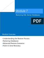 Restoring SQL Server Databases