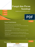 Materi Sosiologi Kelas X. Bab 1. Fungsi Dan Peran Sosiologi (Kurikulum 2013)