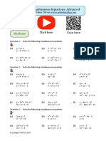 Advanced Simultaneous Equations PDF