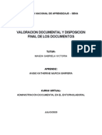 Valoracion Documental y Disposicion Final de Los Documentos
