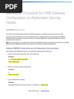 MOP For HNBGW Config On Redundant Serving Node