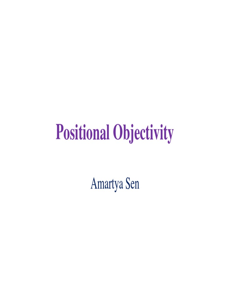 Understanding Positional Objectivity | PDF | Objectivity (Philosophy ...