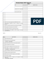 Housing Keeping Audit Check List: Area: Month