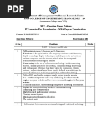 Department of Management Studies and Research Centre Bms College of Engineering, Bangalore - 19