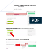 Tutorial para Actualizar La Temporalizacion de La Evaluacion de Aplazados