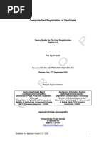 Computerized Registration of Pesticides: Users Guide For On Line Registration