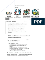 Validity - : Module I - Purposes and Principles of Assessment Lesson 2 Principles of Assessment