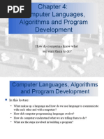 Computer Languages, Algorithms and Program Development: How Do Computers Know What We Want Them To Do?