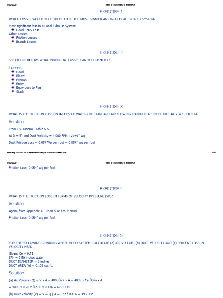 Hood Design Sample Problems PDF | PDF | Dynamics (Mechanics) | Building ...
