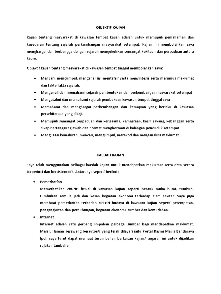 Objektif Kajian Pdf