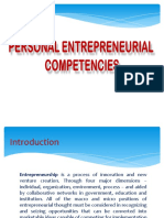Personal Entrepreneurial Competencies