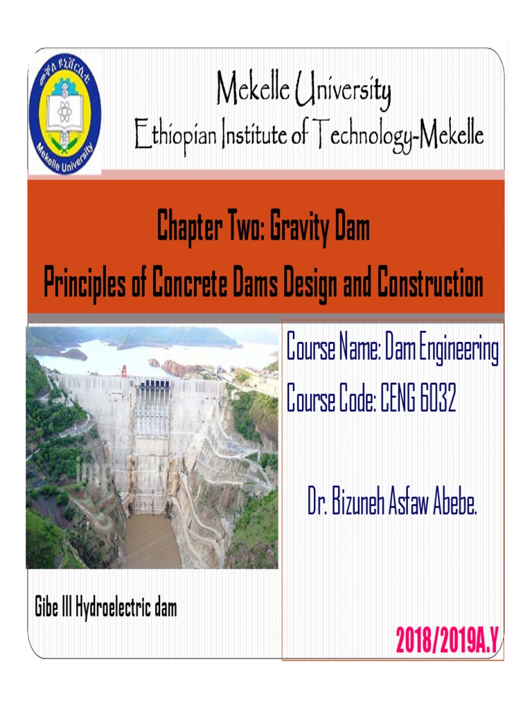 Gravity Dam Design and Stability Analysis | PDF | Stress (Mechanics) | Dam
