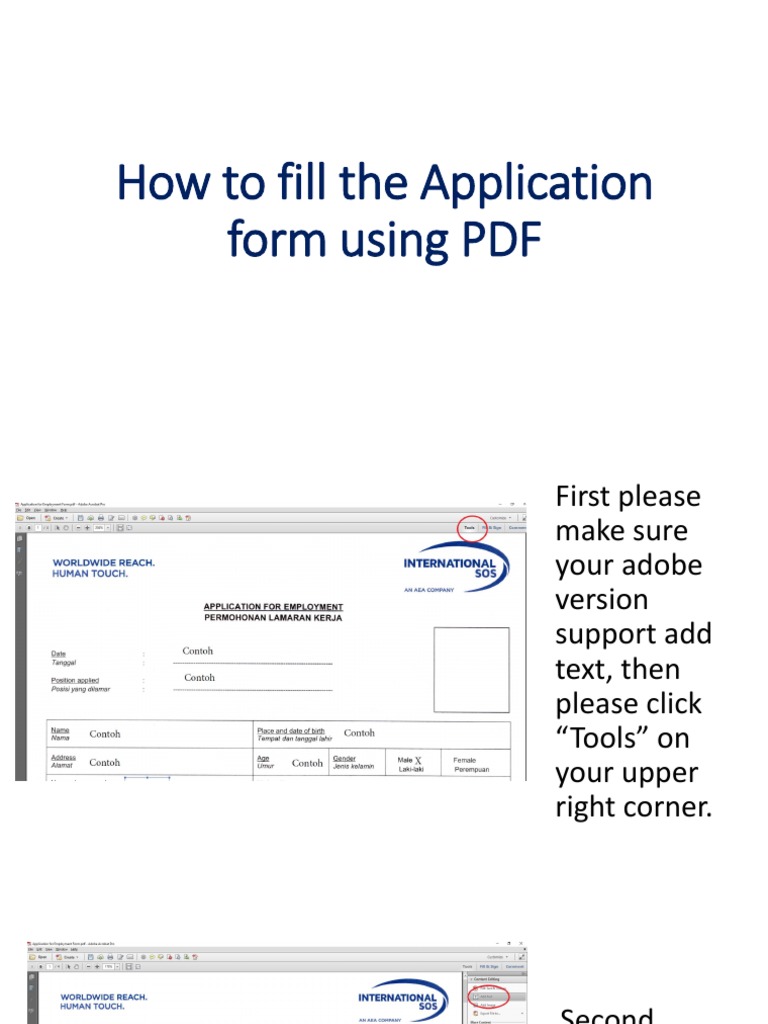 Filling Out PDF Application Form | PDF | Social Science | Computers