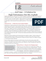 Fact Sheet: Hydrated Lime - A Solution For High Performance Hot Mix Asphalt