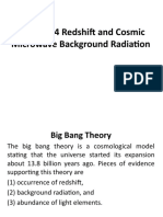 Lesson 1.4 Redshift and Cosmic Microwave Background Radiation