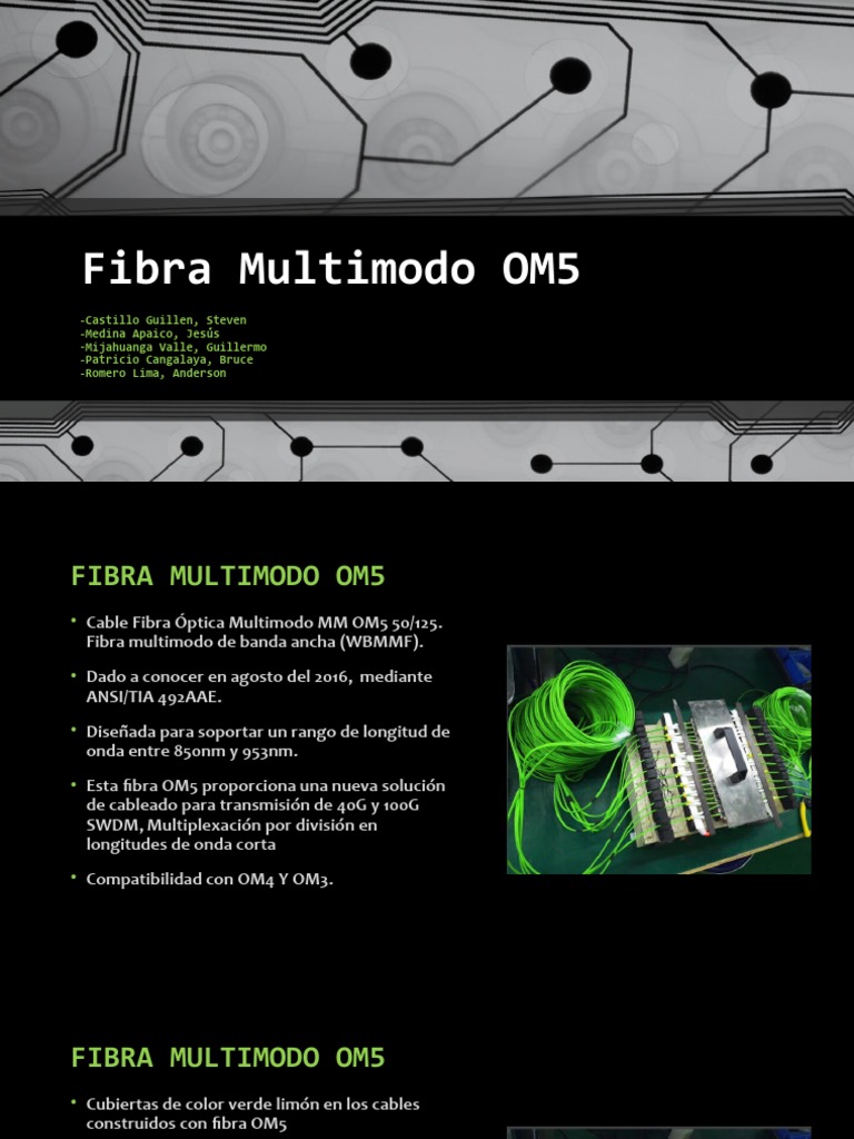Fibra Multimodo OM5 | PDF | Fibra óptica | Óptica