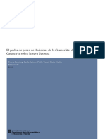 Informe: El Poder de Presa de Decisions de La Generalitat de Catalunya Sobre La Seva Despesa