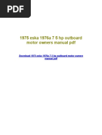 1975 Eska 1976a 7 5 HP Outboard Motor Owners Manual PDF