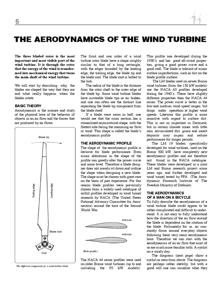 The aerodynamics of wind turbines | PDF | Lift (Force) | Drag (Physics)