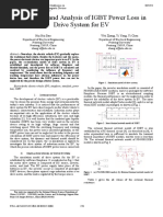 Calculation and Analysis of IGBT Power Loss in Drive System For EV