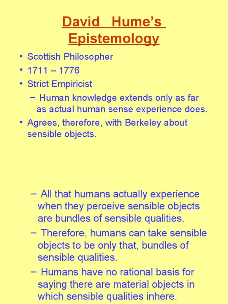 Hume's Empiricism and Skepticism Explained | PDF | David Hume ...
