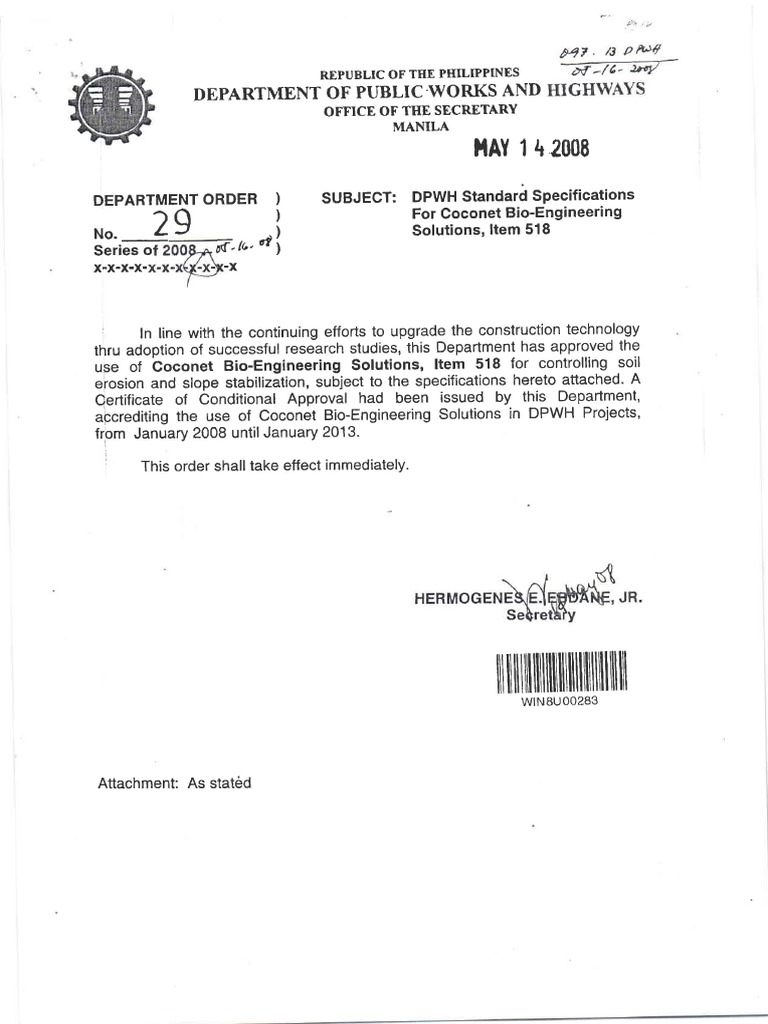 DPWH Department Order 29 | PDF