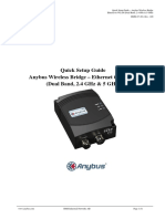 Quick Setup Guide Anybus Wireless Bridge - Ethernet To Wlan (Dual Band, 2.4 GHZ & 5 GHZ)