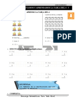 17 Construyamos y Aprendamos La Tabla Del 4 y 5 Segundo de Primaria