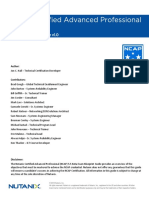 Nutanix Certified Advanced Professional (NCAP) 5.5: Beta Exam Blueprint Guide v1.0