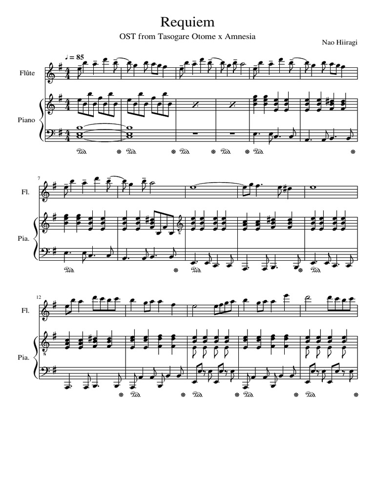Requiem OST From Tasogare Otome X Amnesia PDF