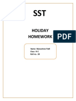 SST Holiday Homework PDF