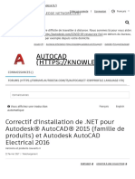 Correctif D'installation de .NET Pour Famille de Produits Autodesk