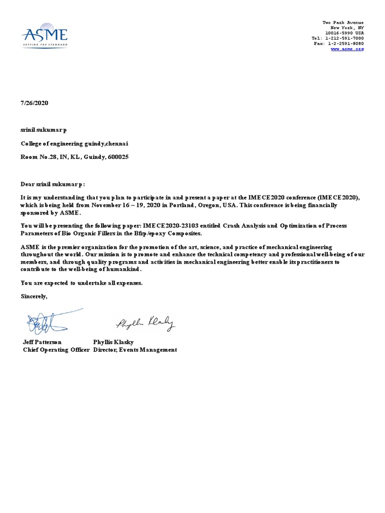 IMECE2020 Presentation Confirmation | PDF