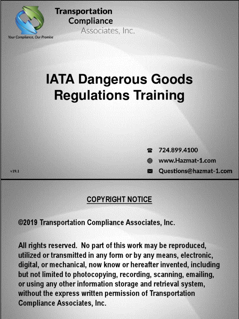 IATA Dangerous Goods Regulations 60th Edition v19.1 PDF PDF