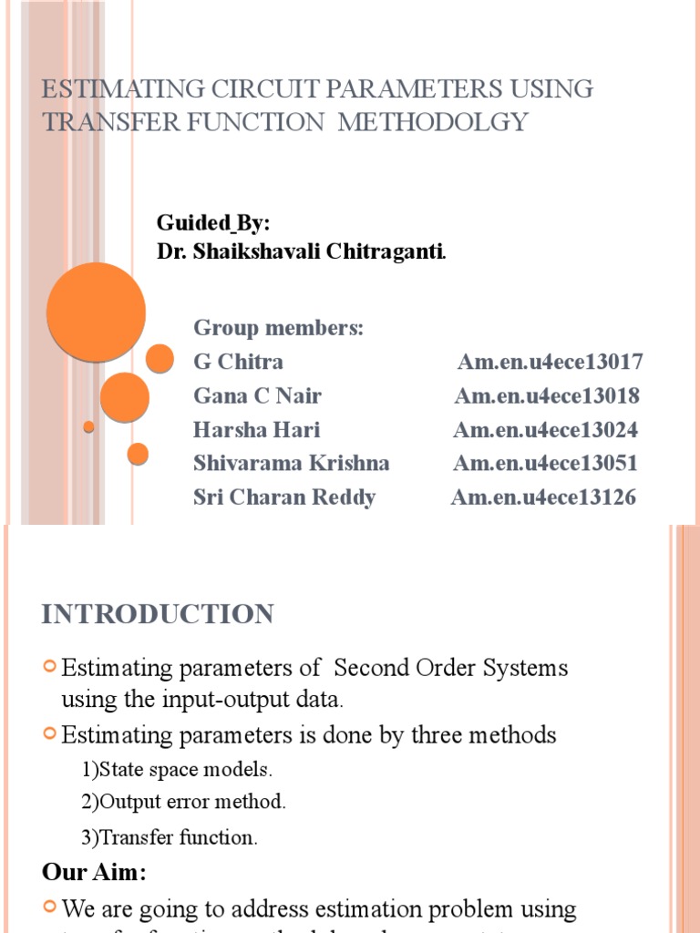Estimating Circuit Parameters via Transfer Function | PDF | Electrical ...