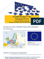 An Introduction To The European Union: Professor Achim Hurrelmann Institute of European, Russian and Eurasian Studies
